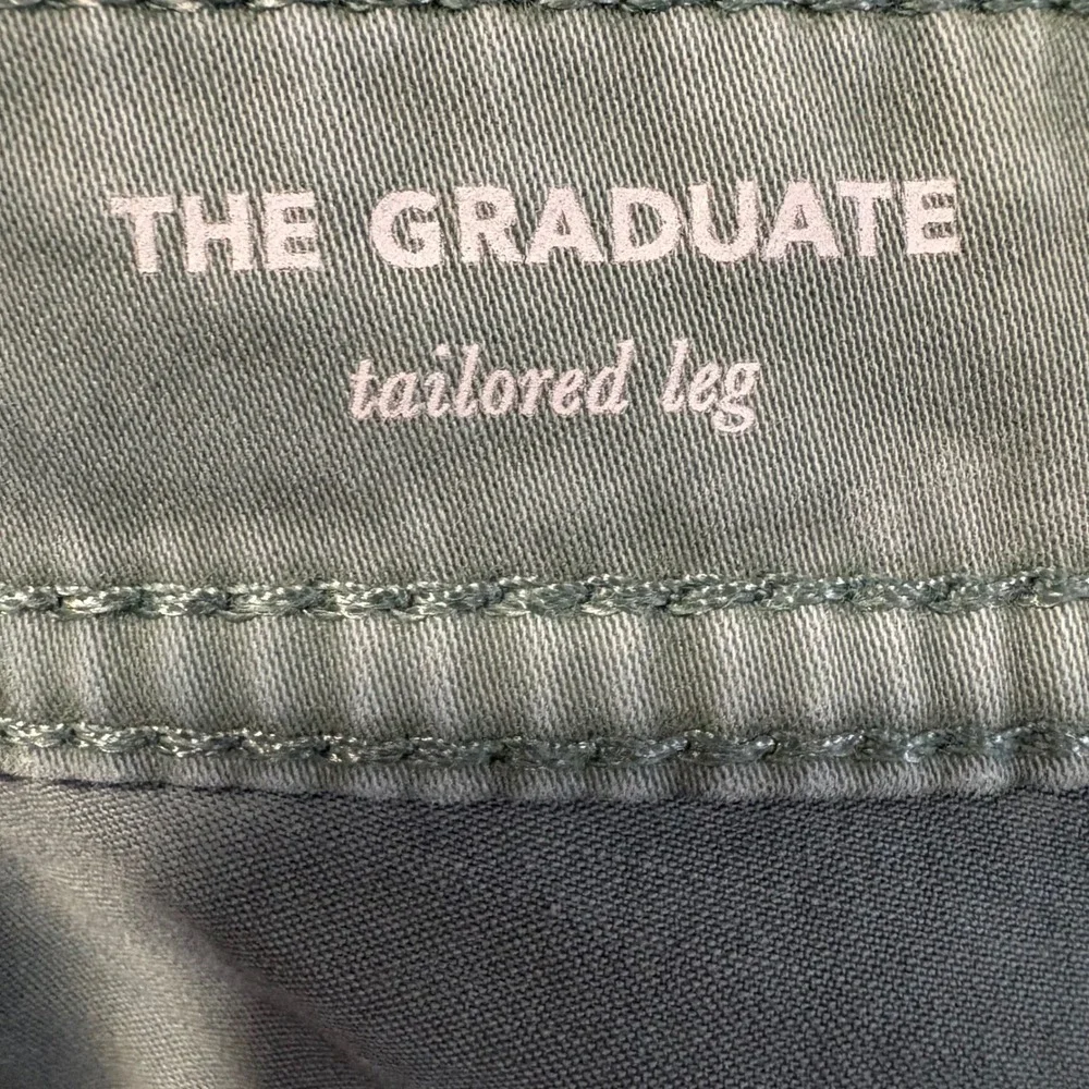 AG Adriano Goldschmied Graduate Pants Mens Fits 38x31 Green Tailored Leg Chino